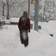 climbing snow banks